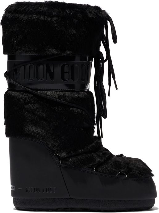 MOON BOOT ICON FAUX FUR black