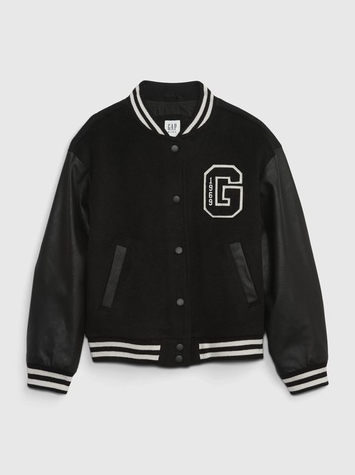 GAP 772664-00 Dětský vlněný bomber Černá