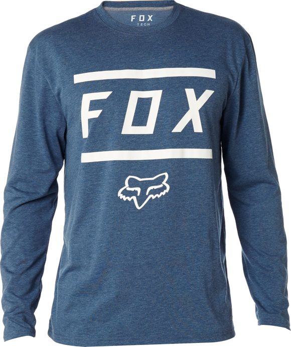 FOX Listless Ls Tech Tee, heather navy