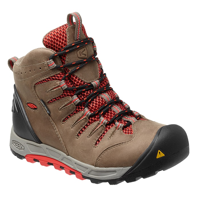 KEEN Bryce Mid WP W brindle / coral - dámské outdoorové boty