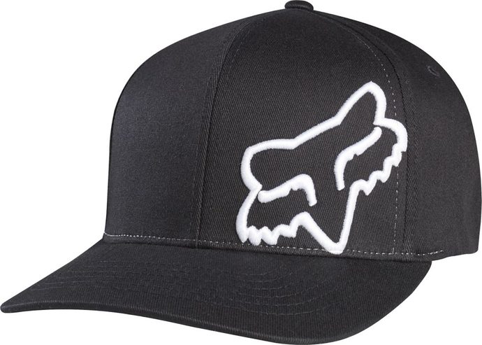 FOX Flex 45 Flexfit Hat, Black/White