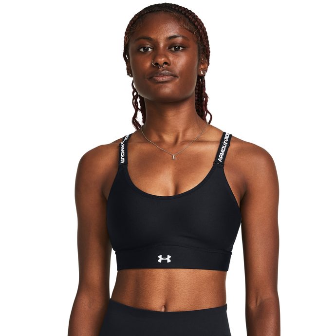 UNDER ARMOUR Infinity Mid Bra, Black / White