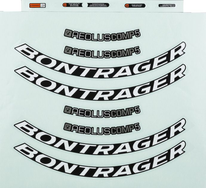 BONTRAGER Decal Aeolus Comp Anthracite/White Front/Rear