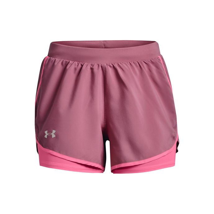  UA Fly By 2.0 2N1 Short, Pink - women's running shorts - UNDER  ARMOUR - 27.64 € - outdoorové oblečení a vybavení shop