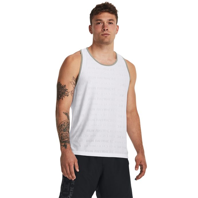 UNDER ARMOUR RUN EVERYWHERE SINGLET-WHT