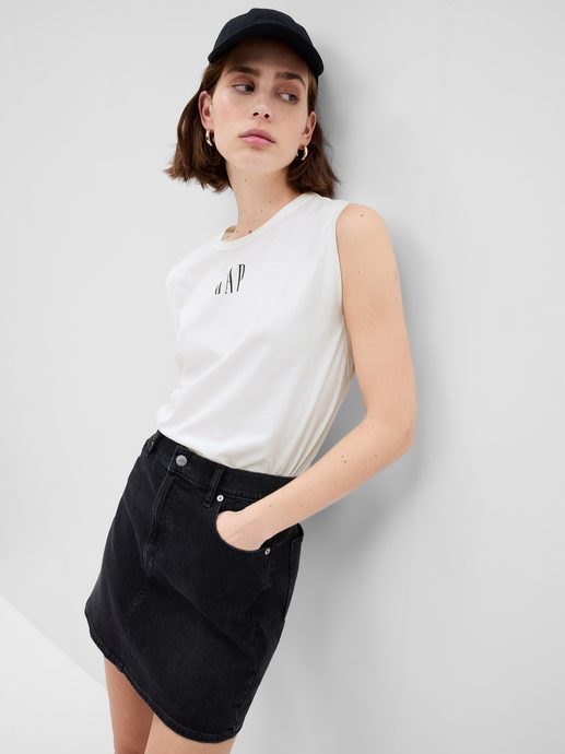 GAP 540596-01 Top bez rukávů Bílá