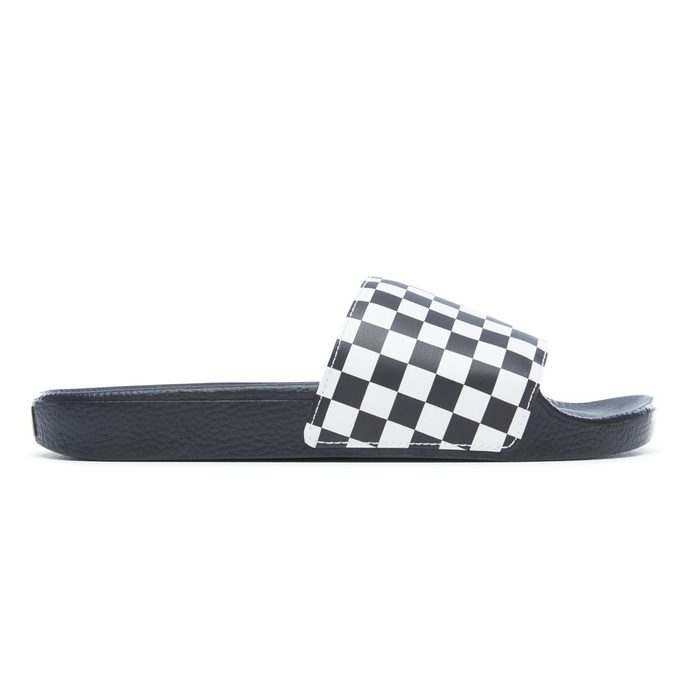 VANS CHECKERBOARD SLIDE-ON SANDALS, (Checkerboard) White