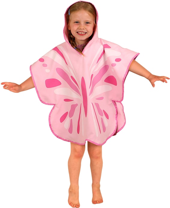 LITTLELIFE Animal Poncho Towel, butterfly medium