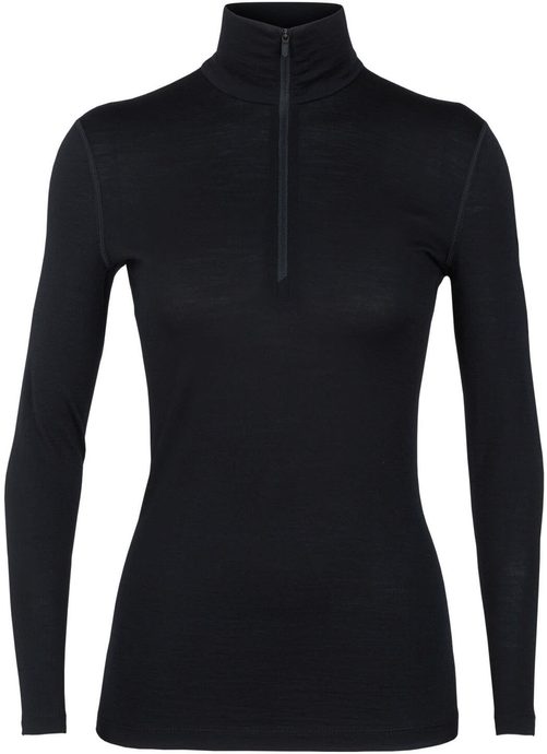 ICEBREAKER W 200 Oasis LS Half Zip, BLACK