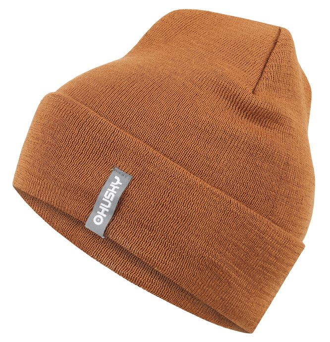 HUSKY Pánská merino čepice Merhat 1 mustard