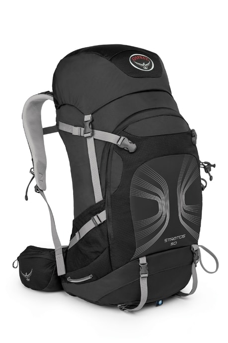 OSPREY Stratos 50 anthracite black - turistický batoh