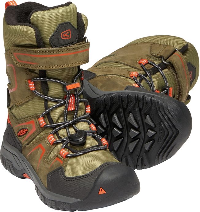 KEEN LEVO WINTER WP C, BLACK OLIVE/PUREED PUMPKIN