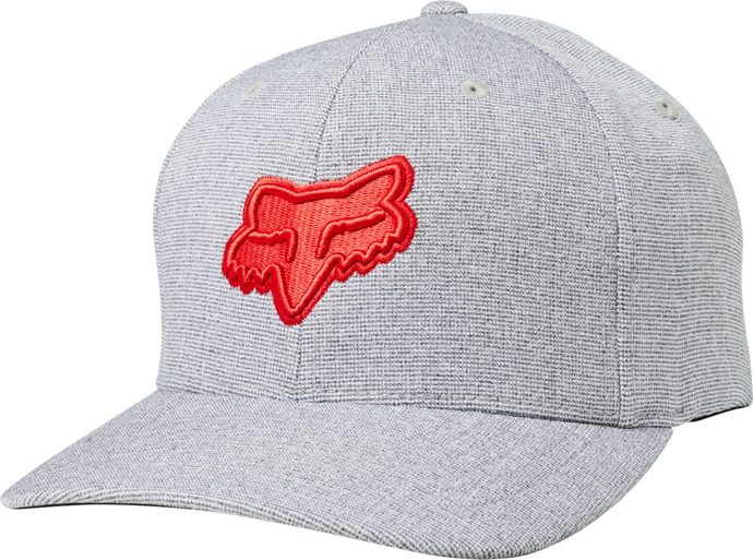 FOX Transposition Flexfit Hat, Grey/Red