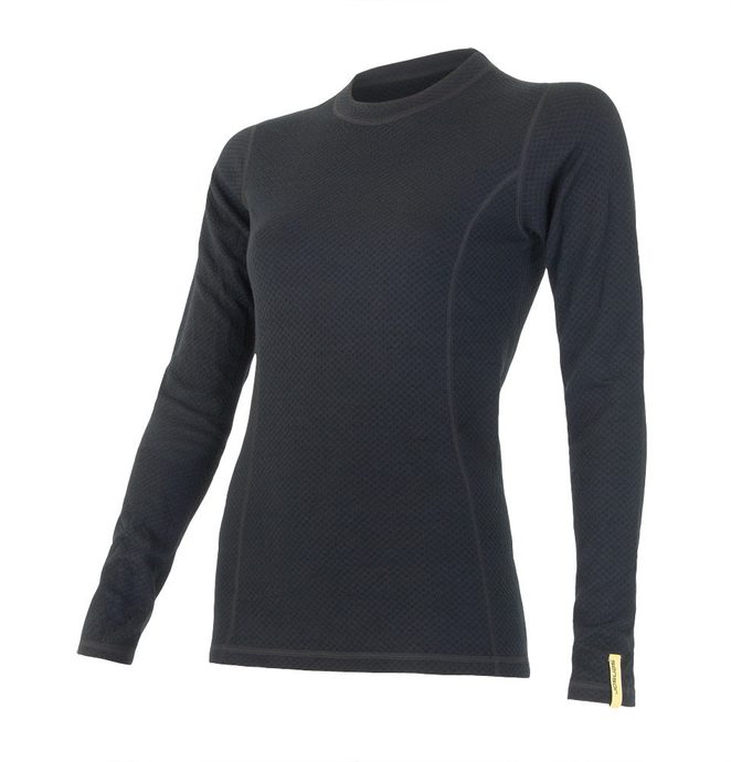 SENSOR MERINO DF women's long sleeve shirt black