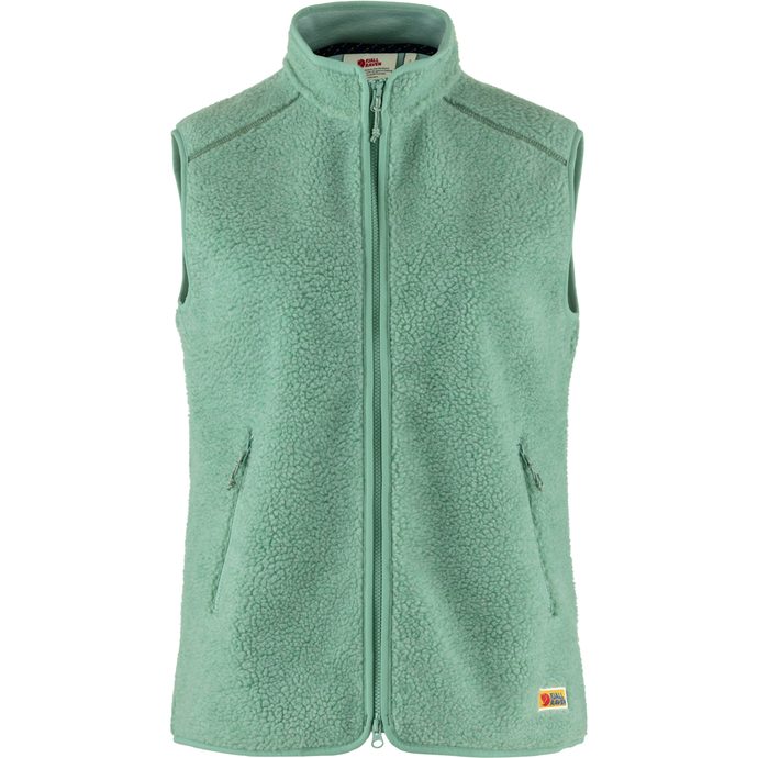  Vardag Pile Fleece Vest W, Aloe Green - FJÄLLRÄVEN