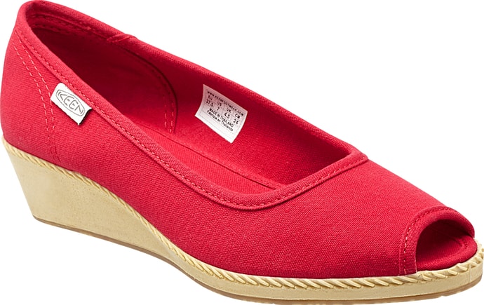 KEEN Cortona Wedge CVS ribbon red - women's urban shoes sale