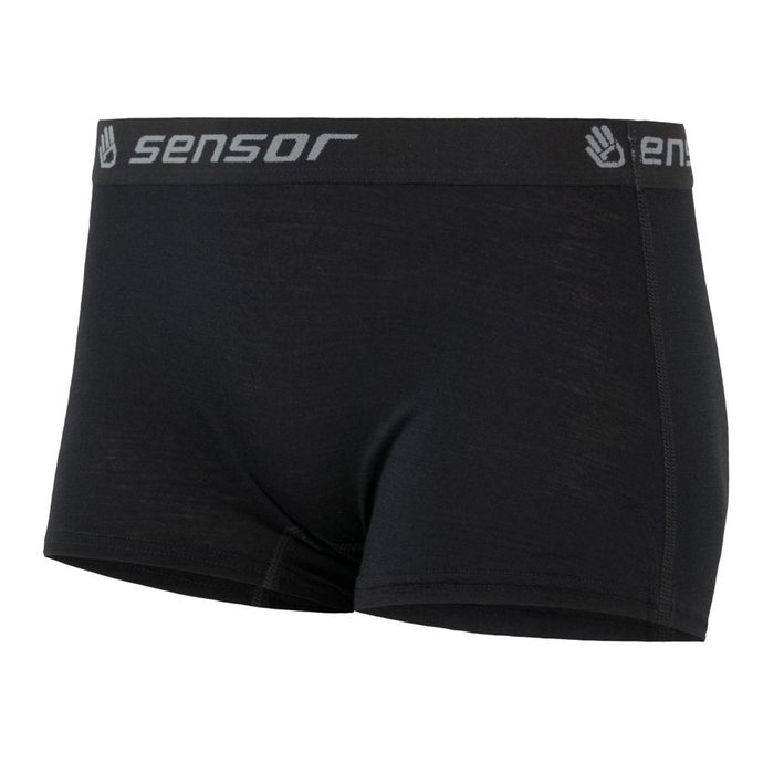 SENSOR MERINO ACTIVE ladies panties with leg, black