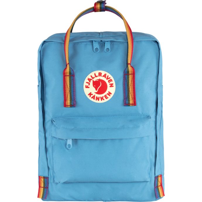 FJÄLLRÄVEN Kånken Rainbow Air Blue-Rainbow Pattern