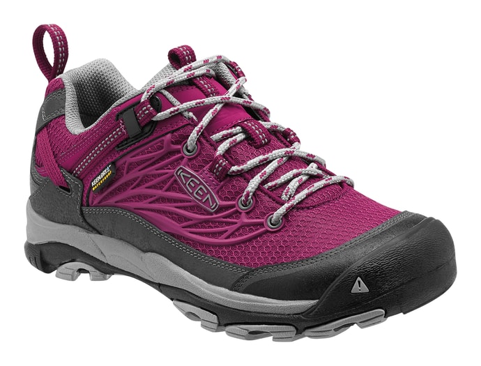 KEEN SALTZMAN WP beet red/gray - dámské boty trekové