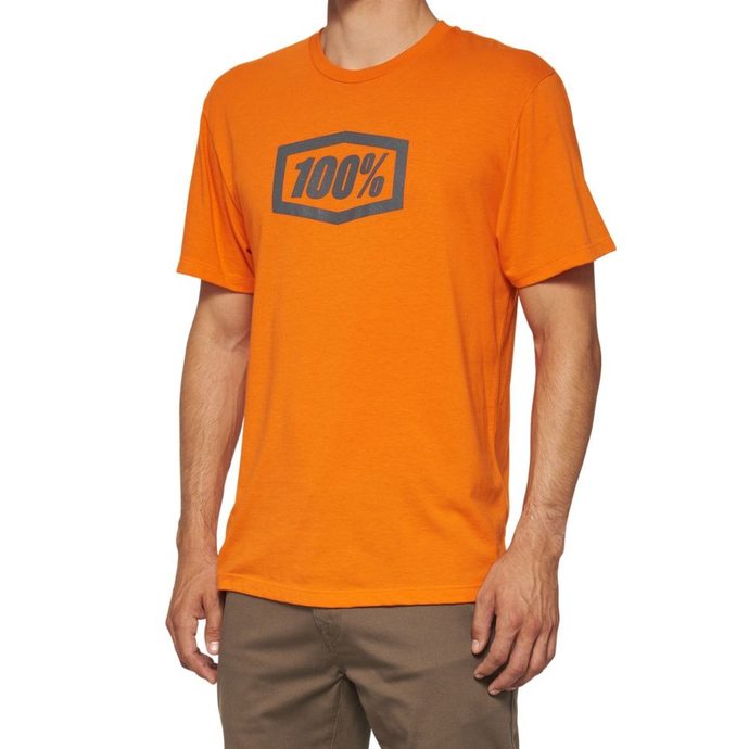 100% ICON Short Sleeve Tee Orange