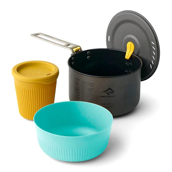SEA TO SUMMIT Frontier UL One Pot Cook Set - [1P] [3 Piece] 1.3L Pot w/ S Bowl and Cup