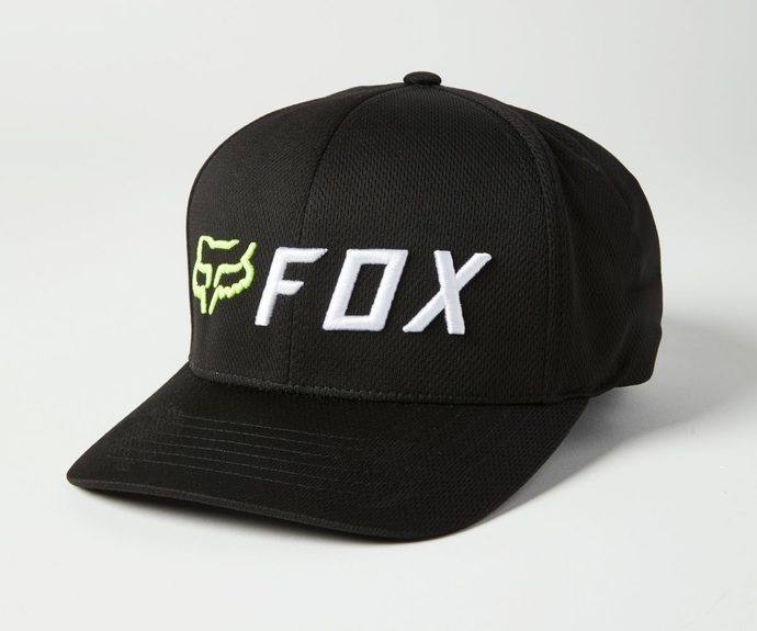 FOX Apex Flexfit Hat, Black/Yellow