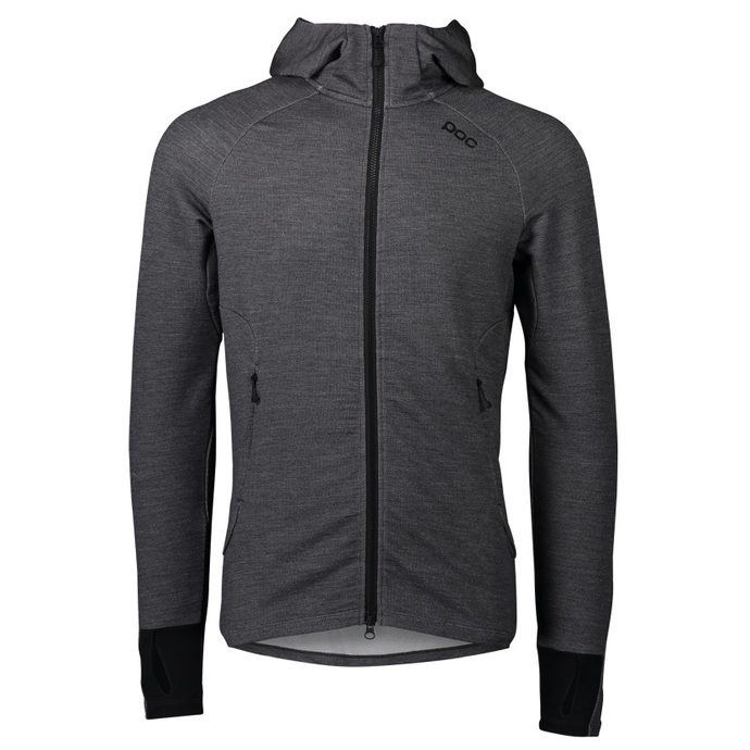 POC M's Merino Zip Hood, Sylvanite Grey Melange