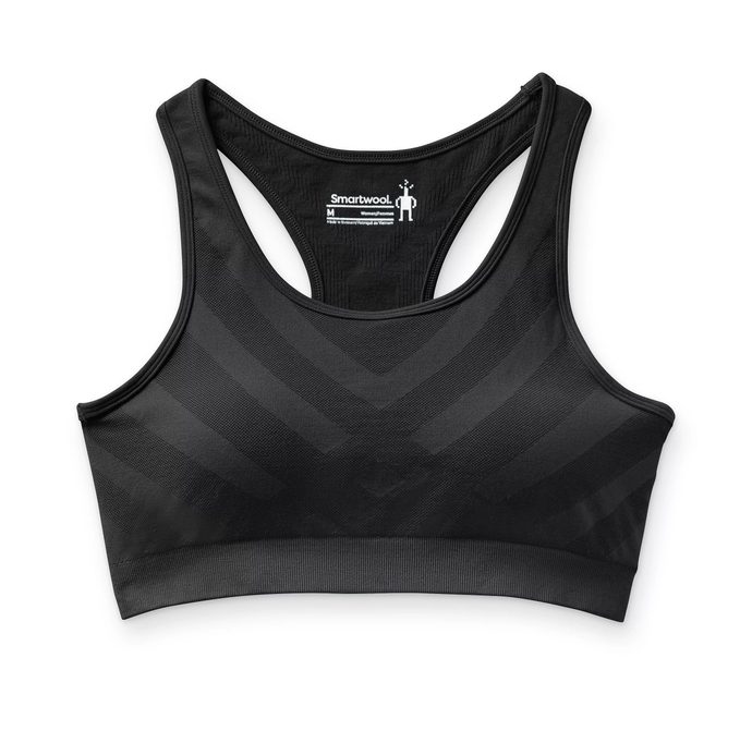 SMARTWOOL W SEAMLESS RACERBACK BRA, black