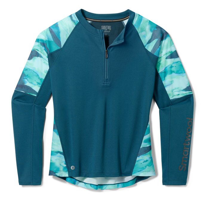 SMARTWOOL W MOUNTAIN BIKE LONG SLEEVE JERSEY, twilight blue