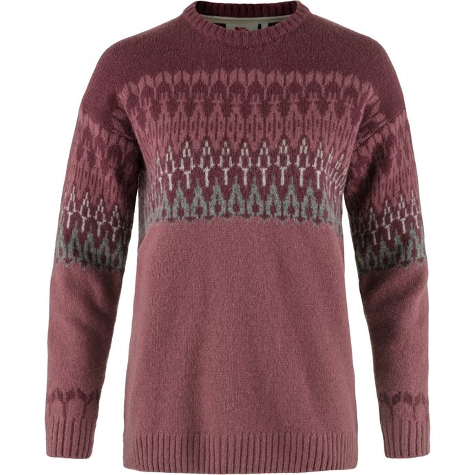 FJÄLLRÄVEN Övik Path Knit W, Mesa Purple-Dark Garnet