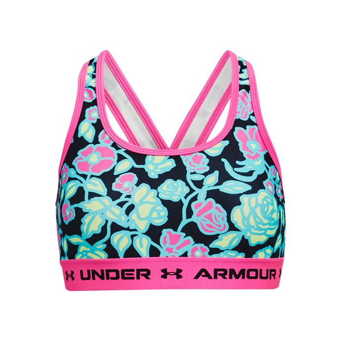  G Crossback Mid Printed, Black - sports bra