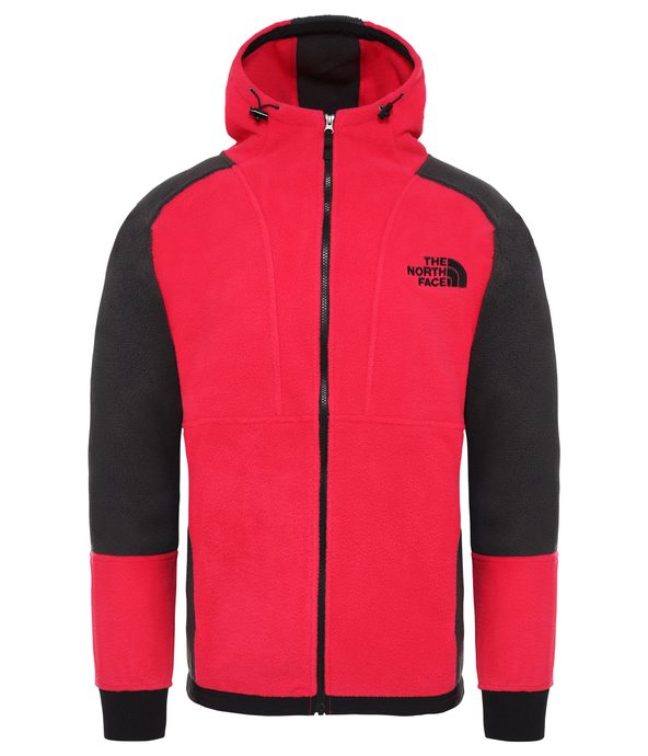 THE NORTH FACE 94RAGE CL FLC HOODIE ROSE RED/ASPHALT GREY