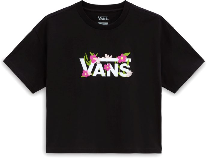 VANS FLEURS OS CROP SS Black