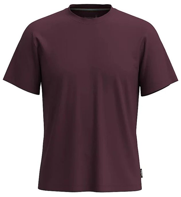 SMARTWOOL M PERFECT CREW TEE, eggplant