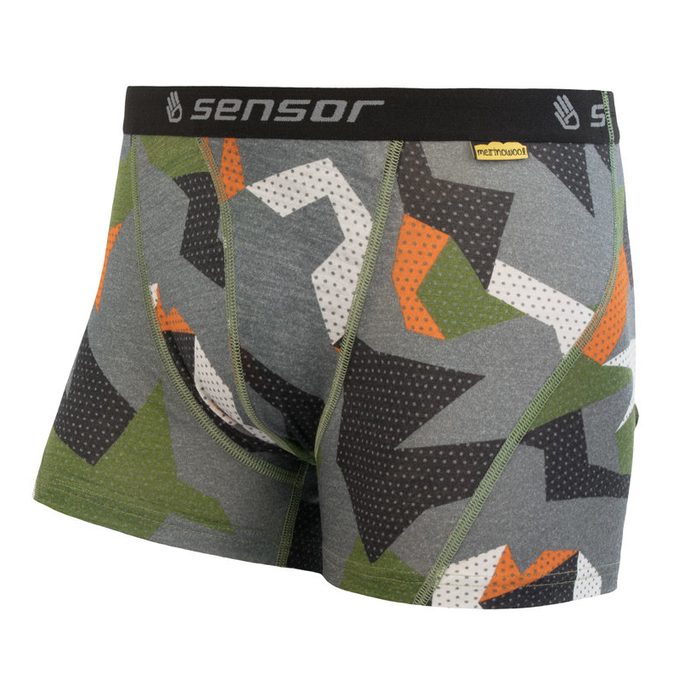 SENSOR MERINO IMPRESS men's safari camo shorts