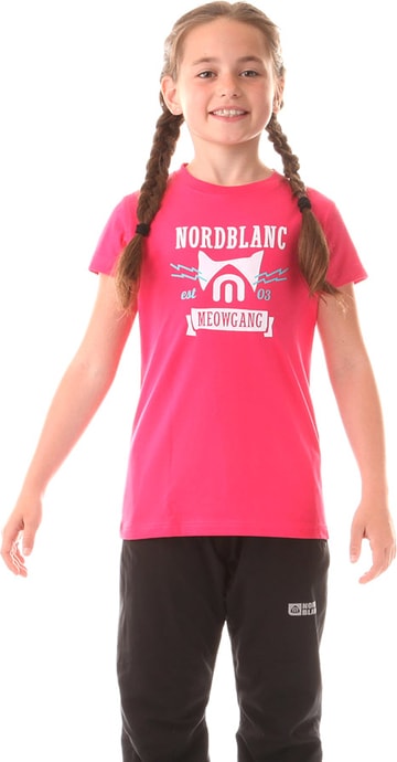 NORDBLANC NBFKT5971L MEOW růžová - dětské tričko