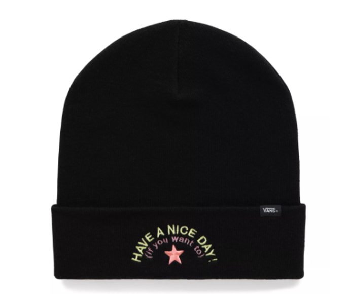 VANS BREAKIN OUT BEANIE RADICALLY HAPPY BLACK/MAIZE