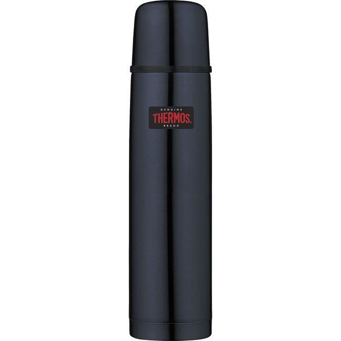 Thermos with button cap and cup 1000 ml dark blue - Stainless steel vacuum  insulated thermos - THERMOS - 32.81 €