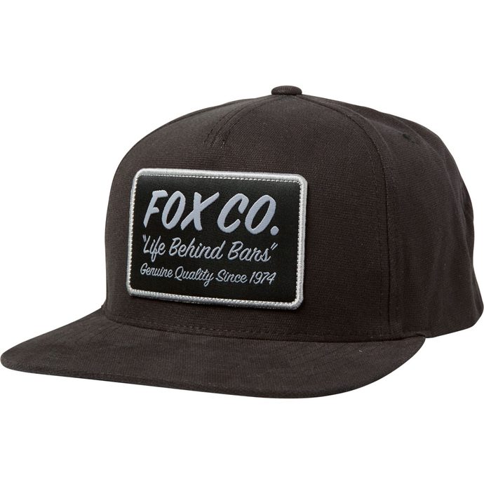 FOX Resin Snapback Hat, black