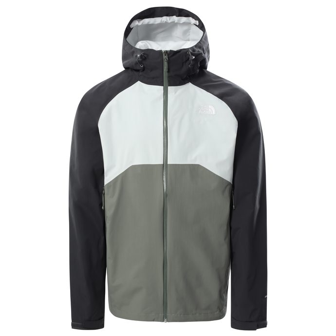 THE NORTH FACE MEN’S STRATOS JACKET, agavegreen/tnfblk/tingrey