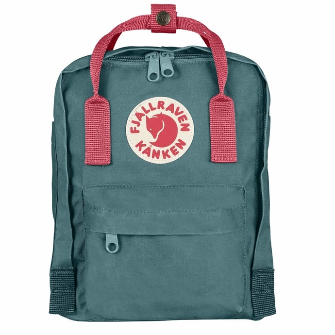 FJÄLLRÄVEN Kånken 7 Mini Frost Green-Peach Pink 2022