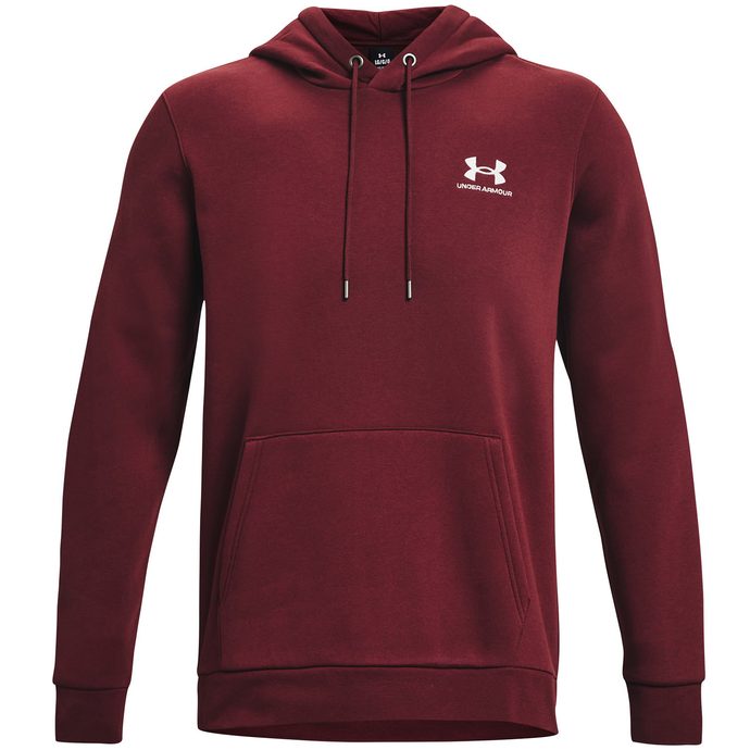 UNDER ARMOUR UA Essential Fleece Hoodie, Red