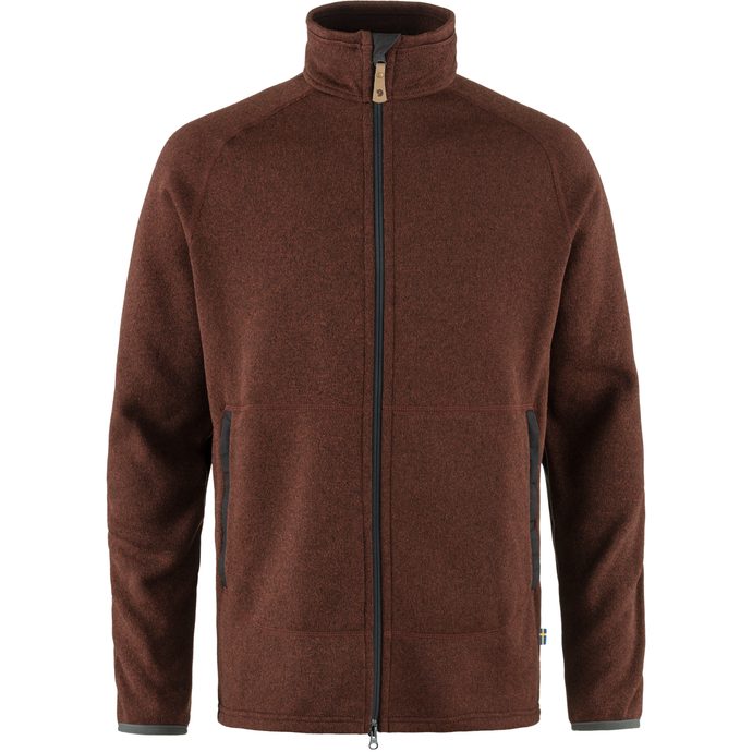 FJÄLLRÄVEN Övik Fleece Zip Sweater M, Autumn Leaf