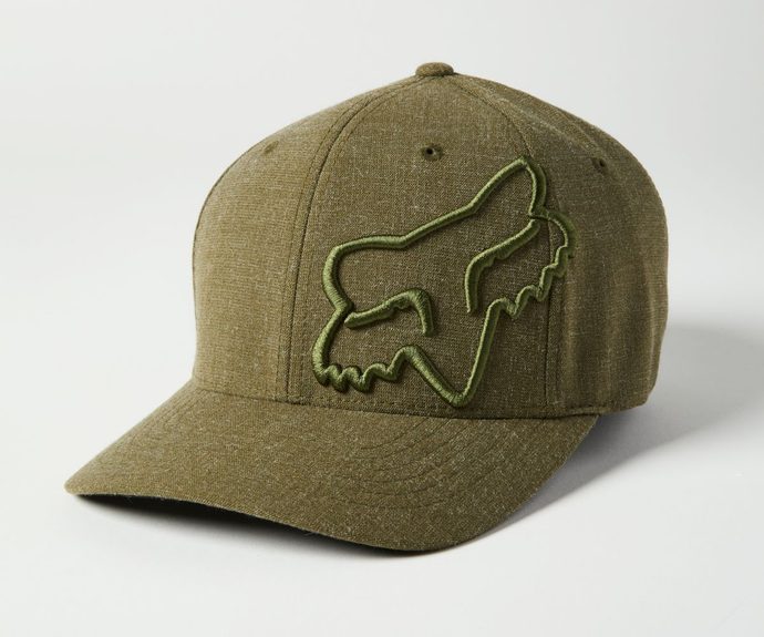 FOX Clouded Flexfit 2.0 Hat, Olive Green