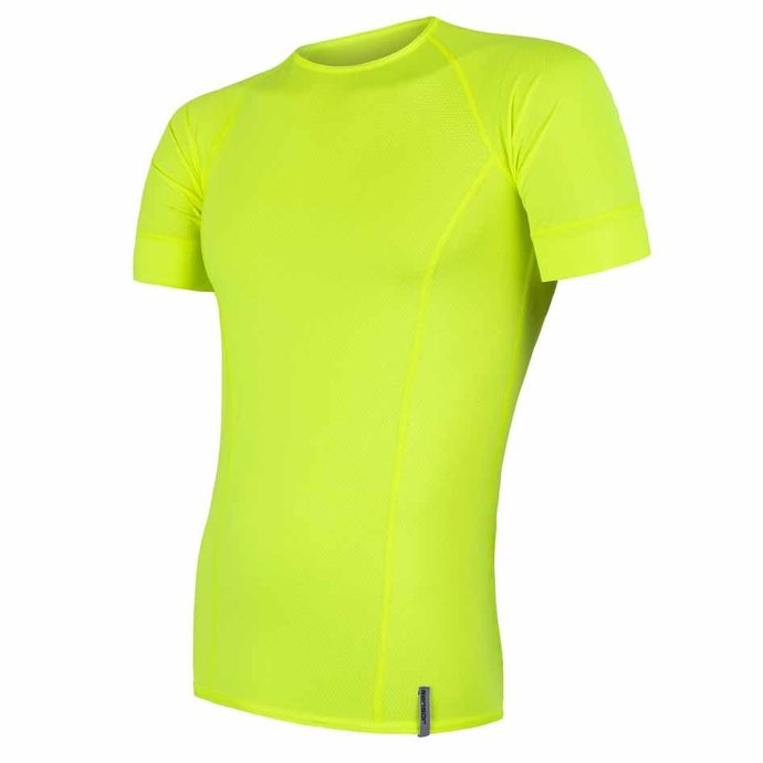 SENSOR COOLMAX TECH men's shirt neck sleeve reflex yellow