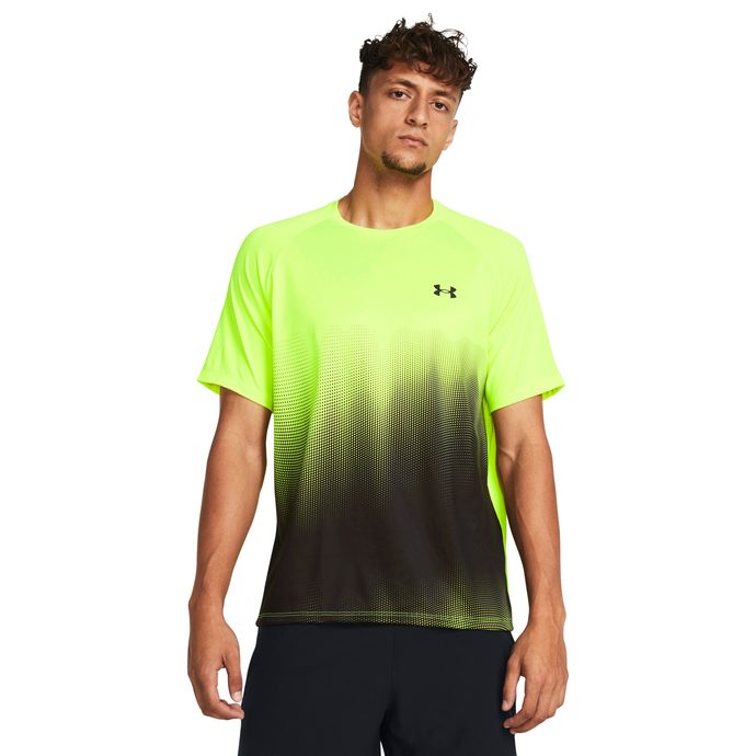 UNDER ARMOUR Tech Fade SS, High Vis Yellow / Black