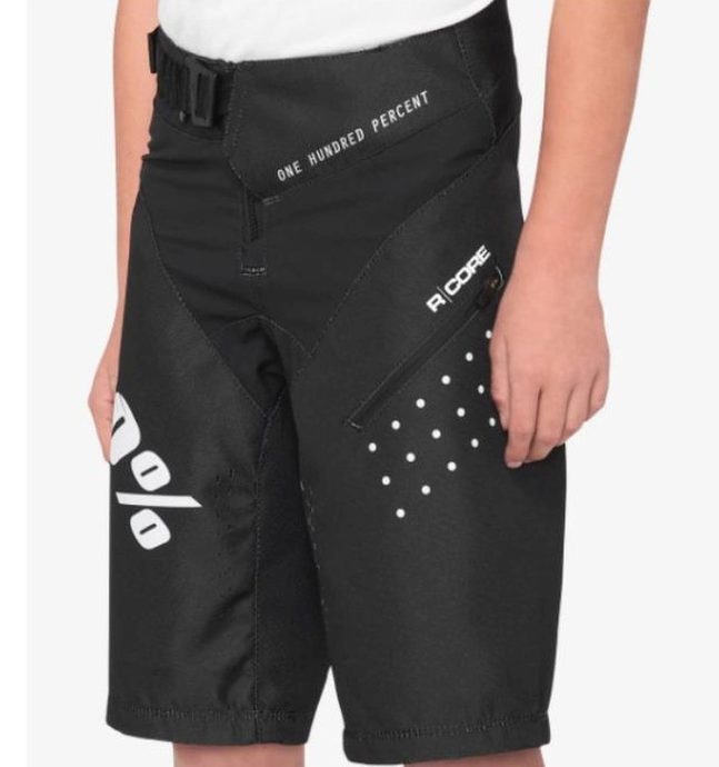 100% R-CORE Youth Shorts Black