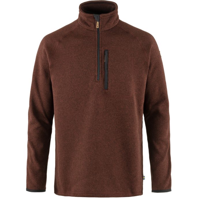 FJÄLLRÄVEN Övik Fleece Half Zip M, Autumn Leaf