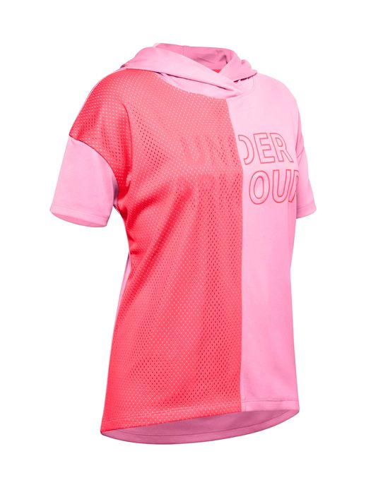 UNDER ARMOUR Tech Graphic SS Hoodie, Pink