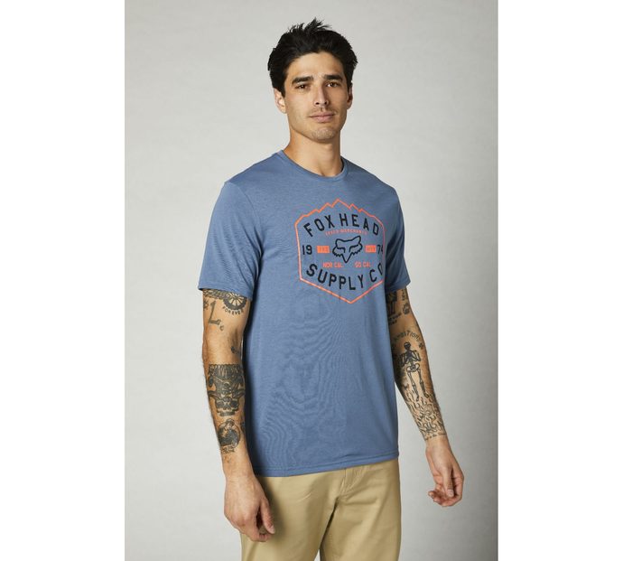 FOX Backbones Tech Tee, Matte Blue